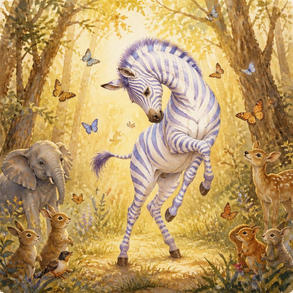 Scène uit "Melissa, de zebra met de tere nek"
