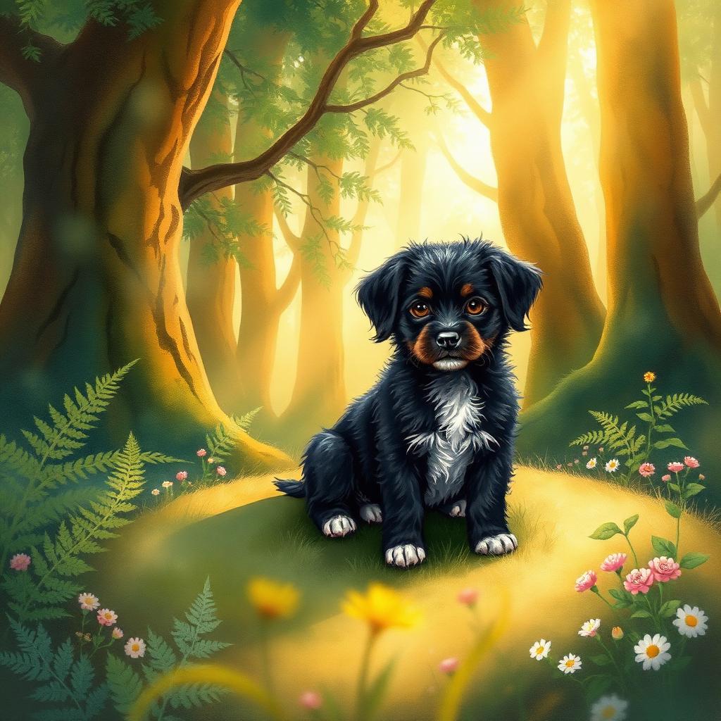Cover voor het verhaal "Flor van het Woudhuis" — Het hondje met de witte sokjes — een verhaal over afscheid nemen van wie je liefhebt